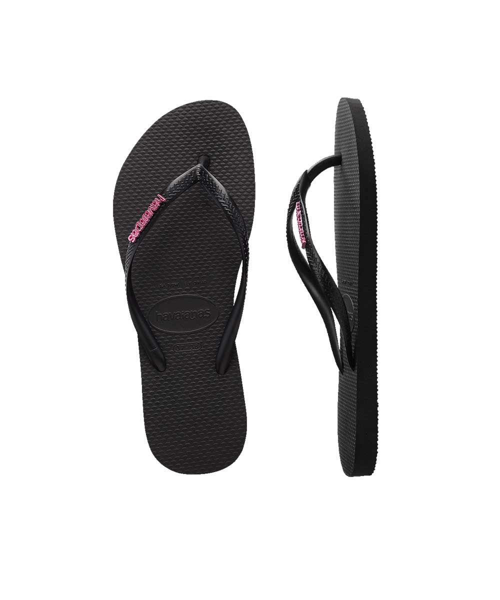 Havaianas Women's Slim Metal Logo Thongs