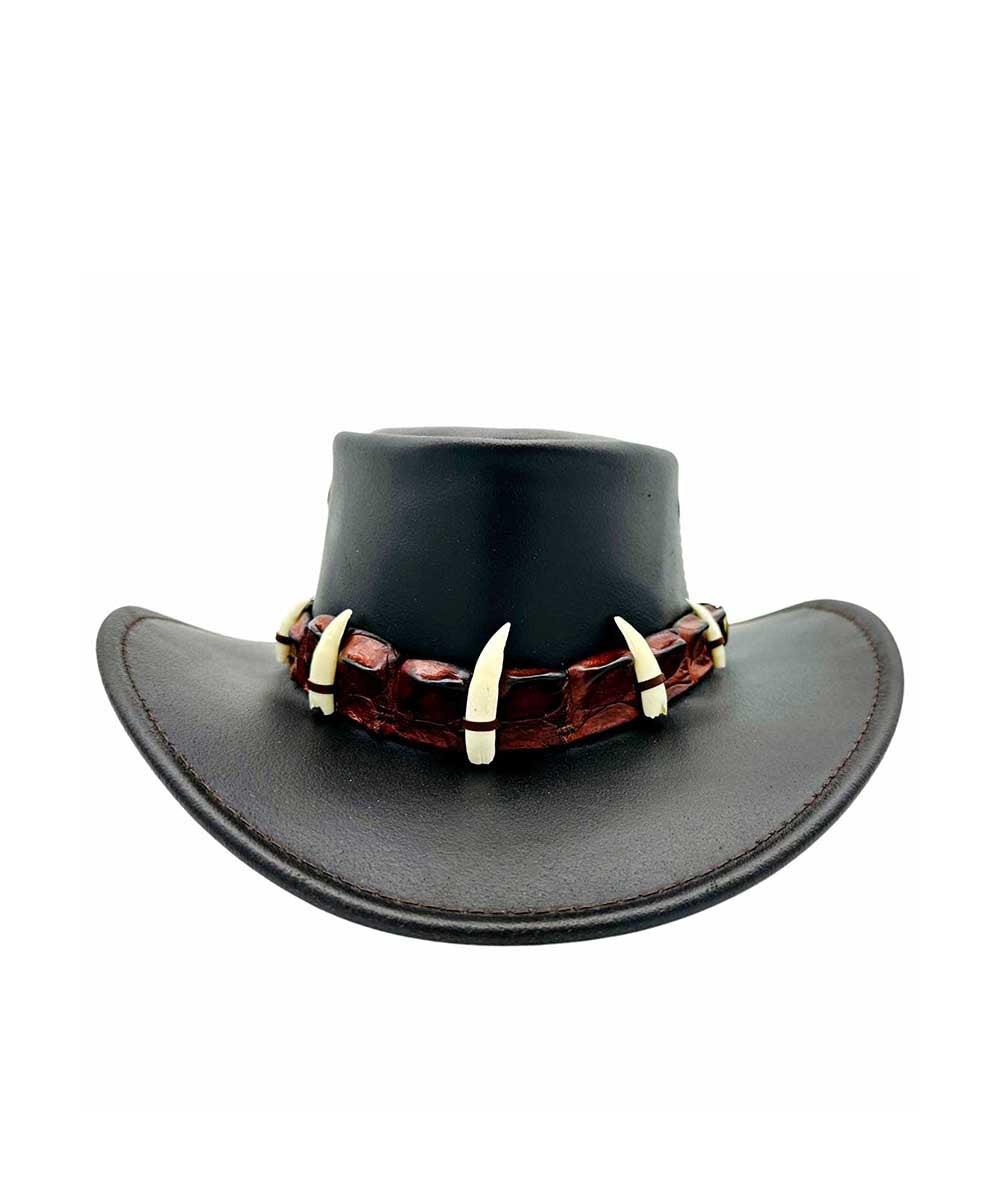 Jacaru Croc Hunter Leather Hat Secondary image