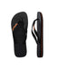 Havaianas Men's Rubber Logo Thongs – Black/Orange – view 3