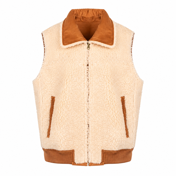 UGG Women's Lorne Reversible Zip Vest - Chestnut/Natural