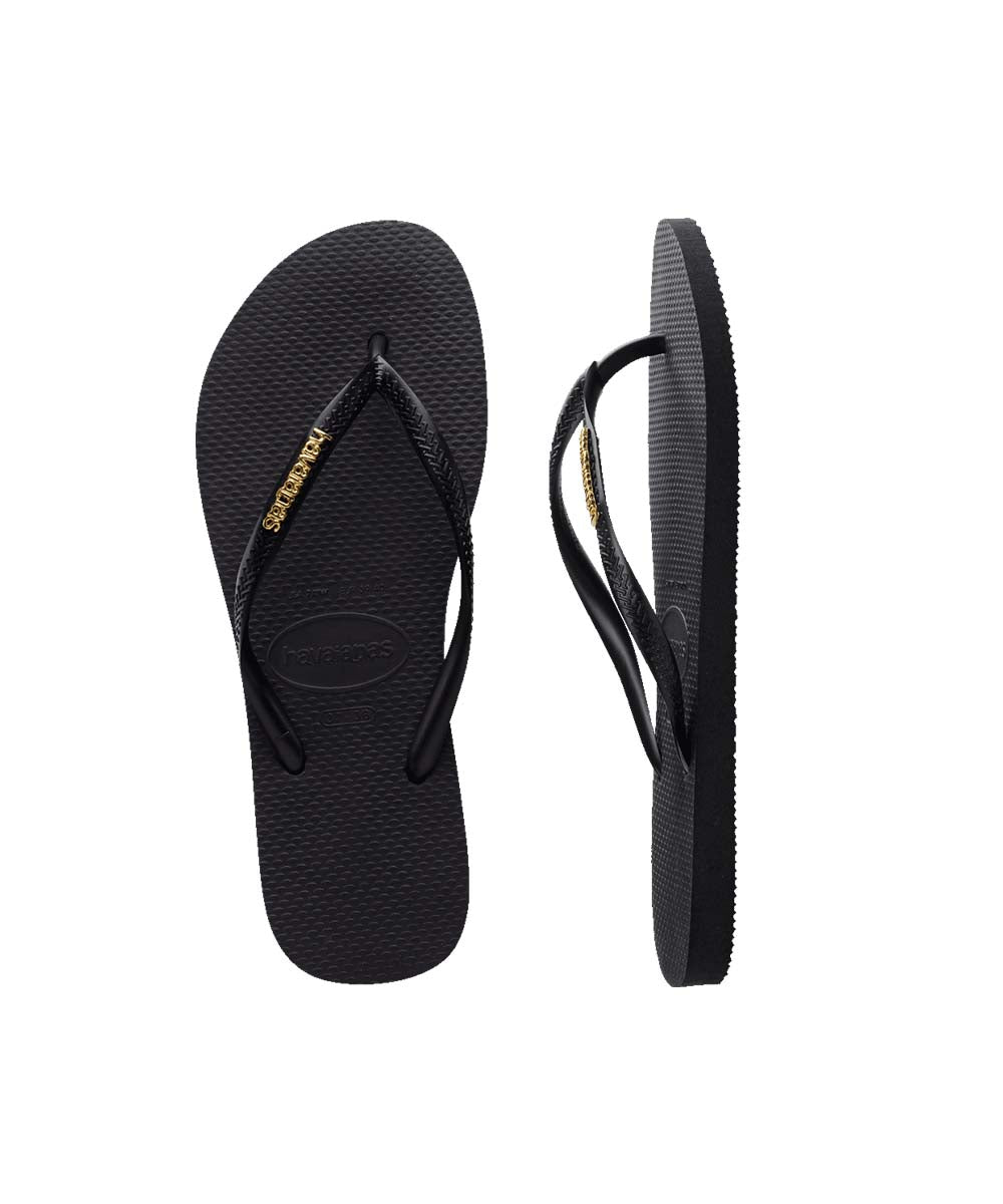 Havaianas Women's Slim Metal Logo Thongs - UGG Outlet Store Main image