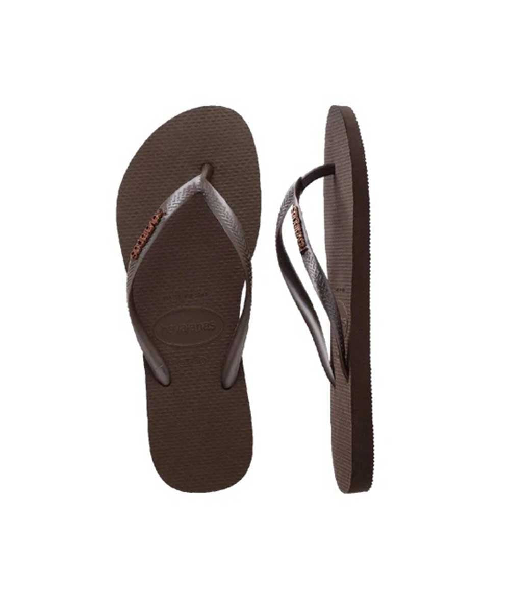 Havaianas Women's Slim Metal Logo Thongs