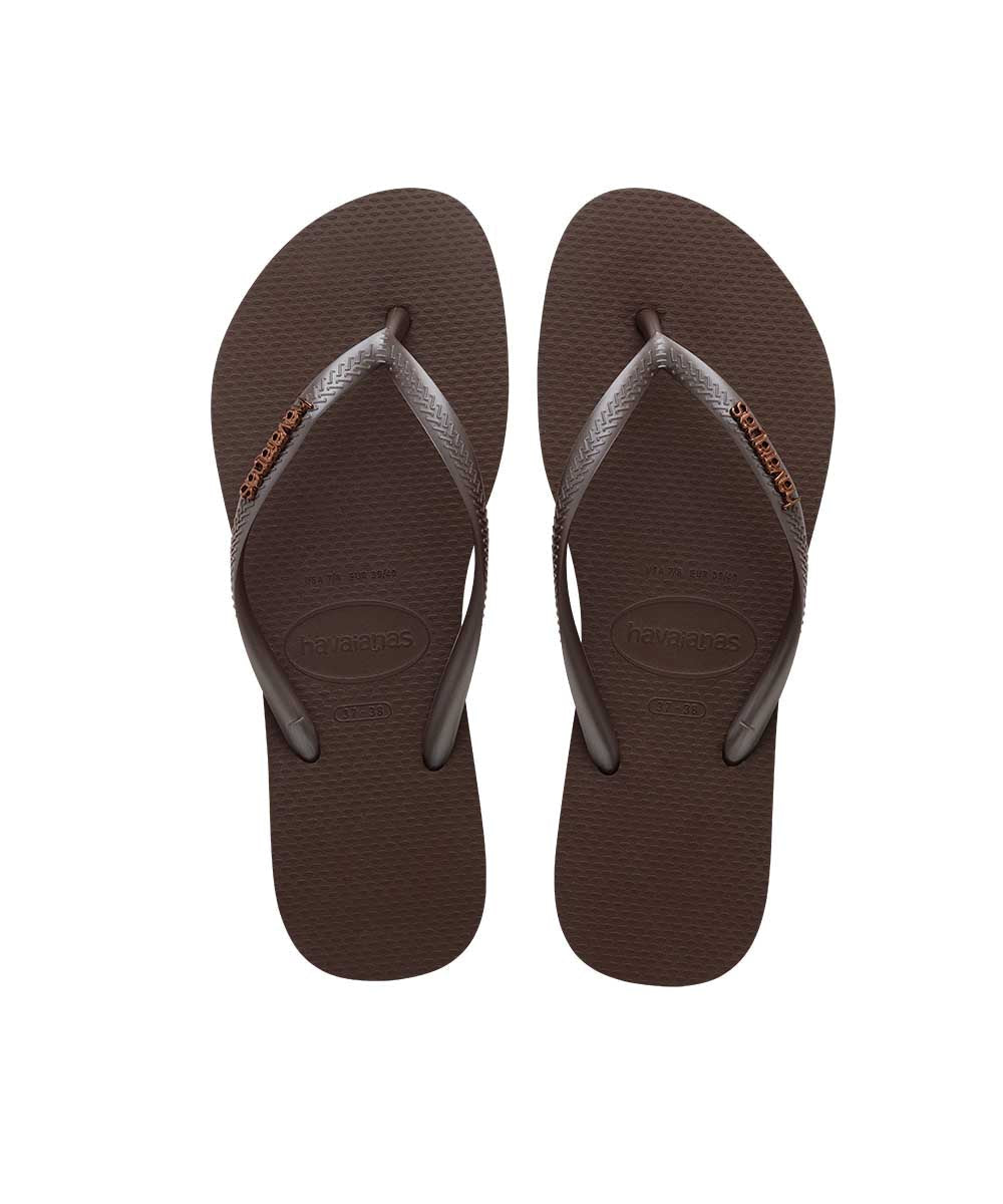 Havaianas Women's Slim Metal Logo Thongs
